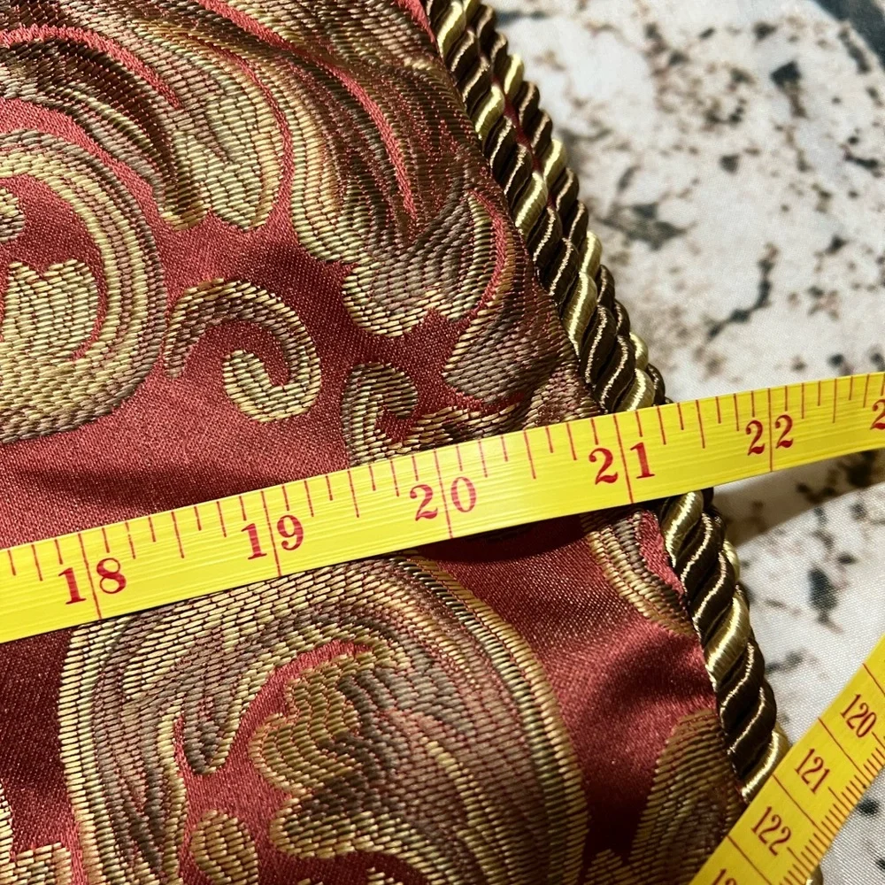 Red and Gold‎ Floral Tapestry King Size Shams